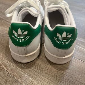Adidas Stan Smith White and Green Sneakers